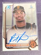 2022 Bowman Chrome RYAN RECKLEY RC Auto Autograph *1st Bowman* Giants