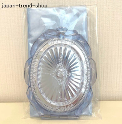 JILL STUART Compact Mirror II Standing Oval Makeup Mirror Blue & Pouch Limited
