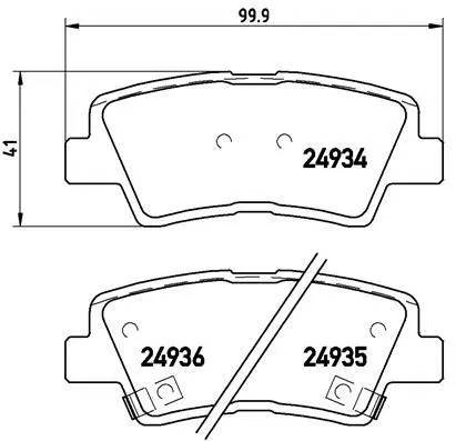 BREMBO P 30 047 Brake Pad Set, disc brake for CHANGAN,EMGRAND,GEELY,HYUNDAI,HYUN - Bild 1 von 2