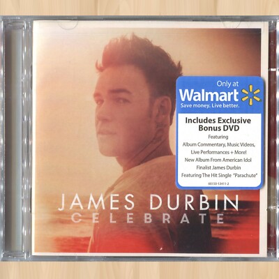 +BONUS DVD---- JAMES DURBIN Celebrate WALMART CD+DVD American Idol 0223