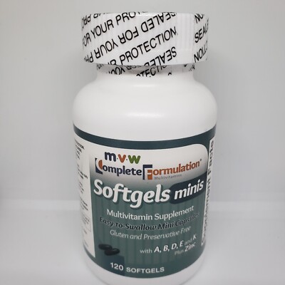 MVW Complete Formulation Softgels Easy-to-swallow Multivitamins with Zinc 120 CT