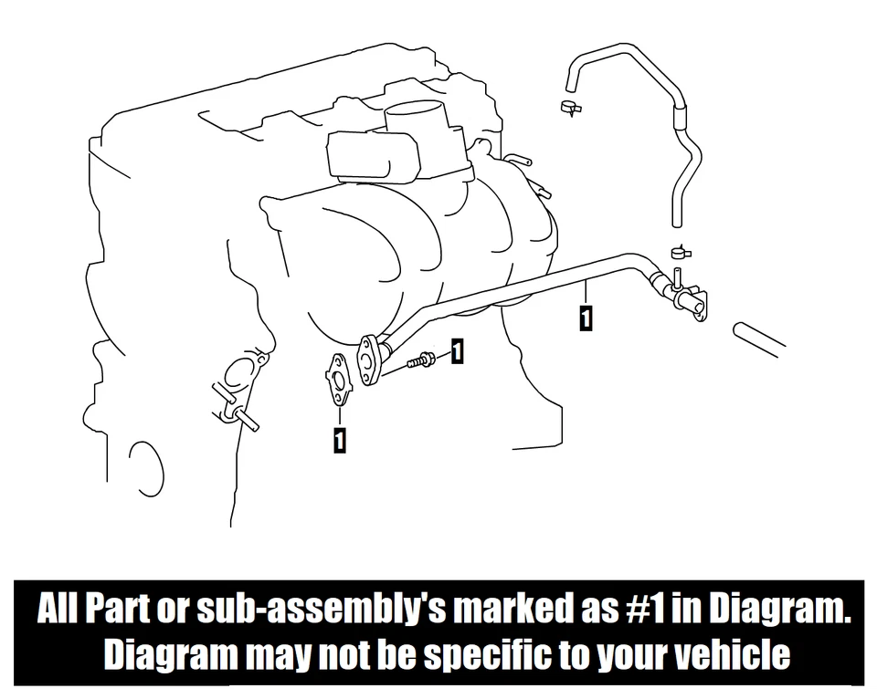 2005 - 2020 年塔科马水旁路管 1 号垫圈和螺栓 ( 2.7 升 ) 正品丰田  — 第 3/3 张图片