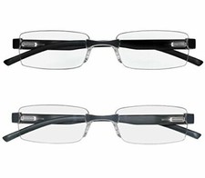 Reading Glasses Set of 2 Rimless Ultra Lightweight Comfort Glasses for...