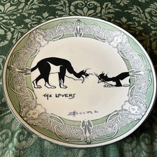 Antique Royal Doulton Souter's Cat Kateroo Series Ware Plate "The Lovers"