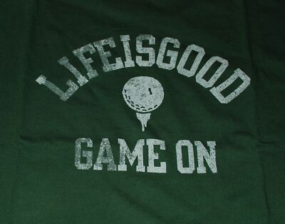 Medium NWT Men's Life is Good Game On Golf Ball Green SS Crusher Tee