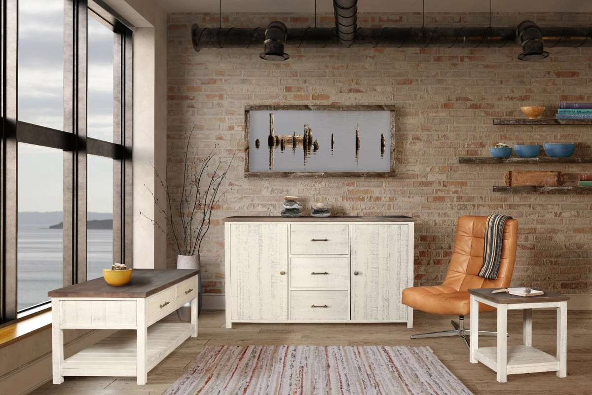 Distressed white on sale table and chairs