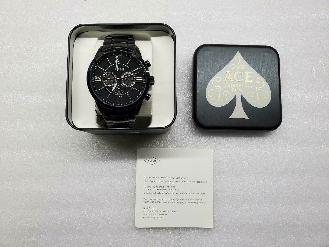 Flynn Chronograph Black Stainless Steel 