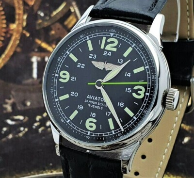Watch RAKETA PILOT AVIATOR  Men's Dress Watch Mechanism 2609.HA Style USSR