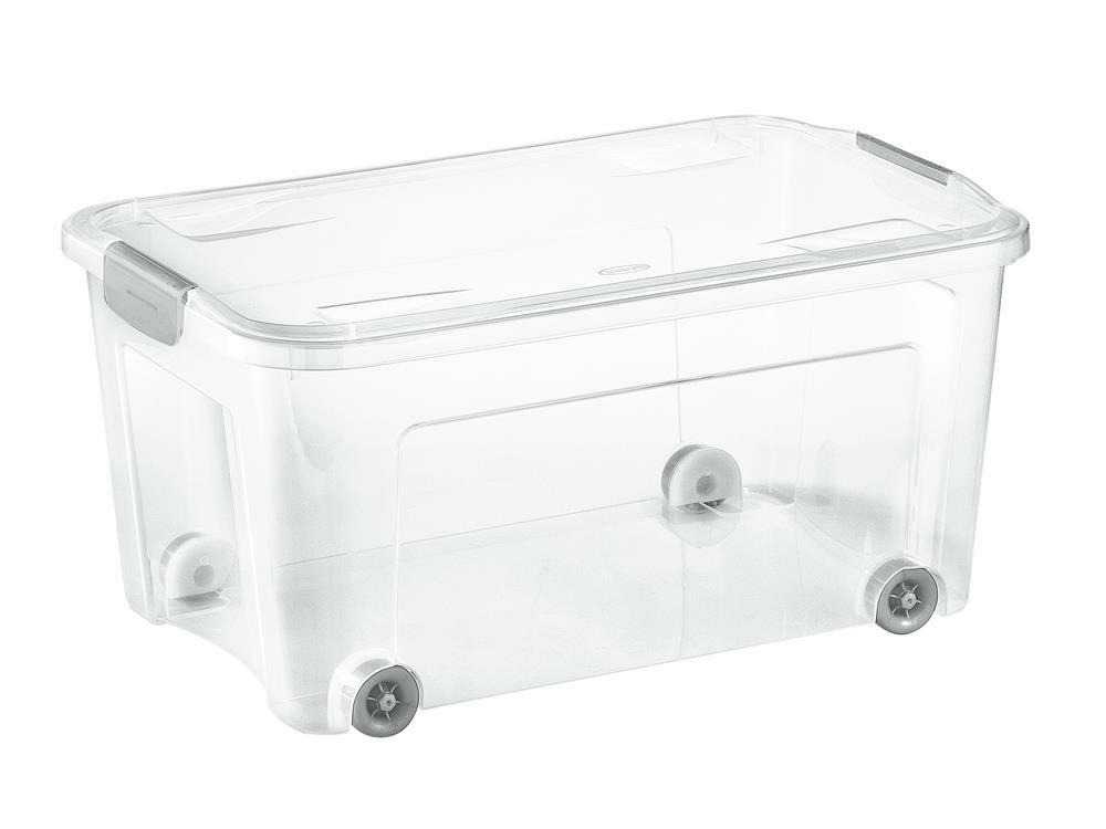 Combi box 43l con coperchio clips e ruote