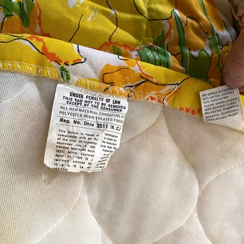 Vtg Mod 1970s Vera Neumann MCM Twin Bedspread 2pcTWIN 81x110" Burlington Mills - Picture 11 of 15