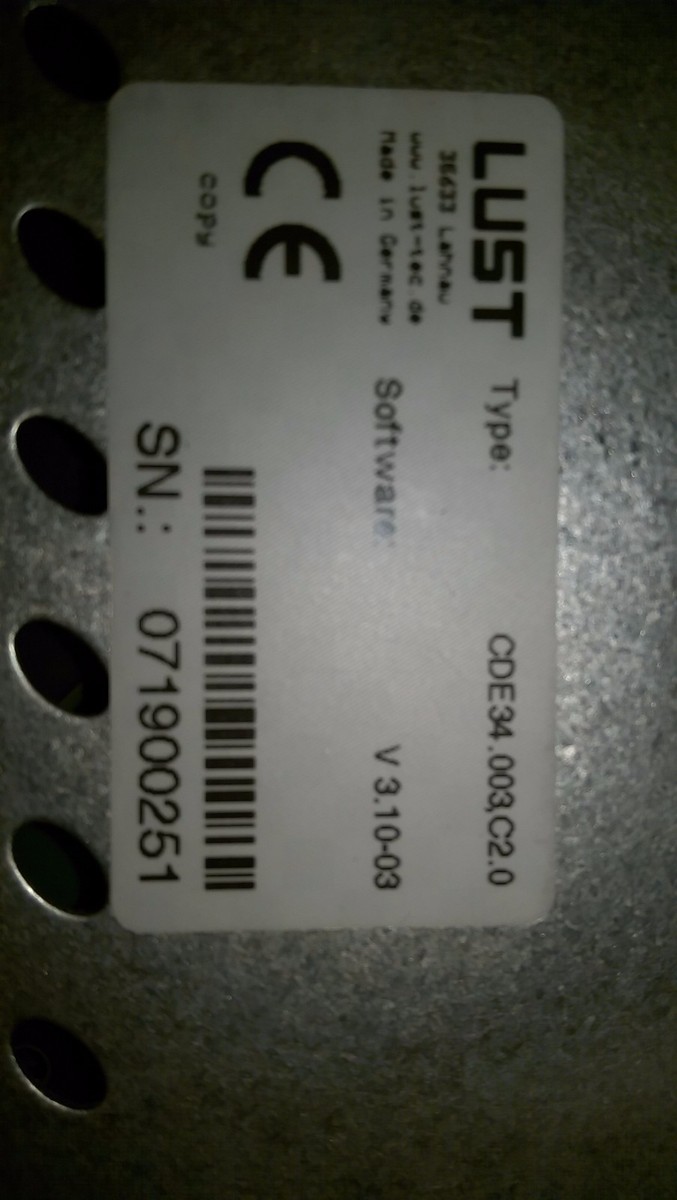 LUST CDE34.003,C2.0 SERVO DRIVE | eBay LUST CDE34.003,C2.0 SERVO DRIVE | eBay