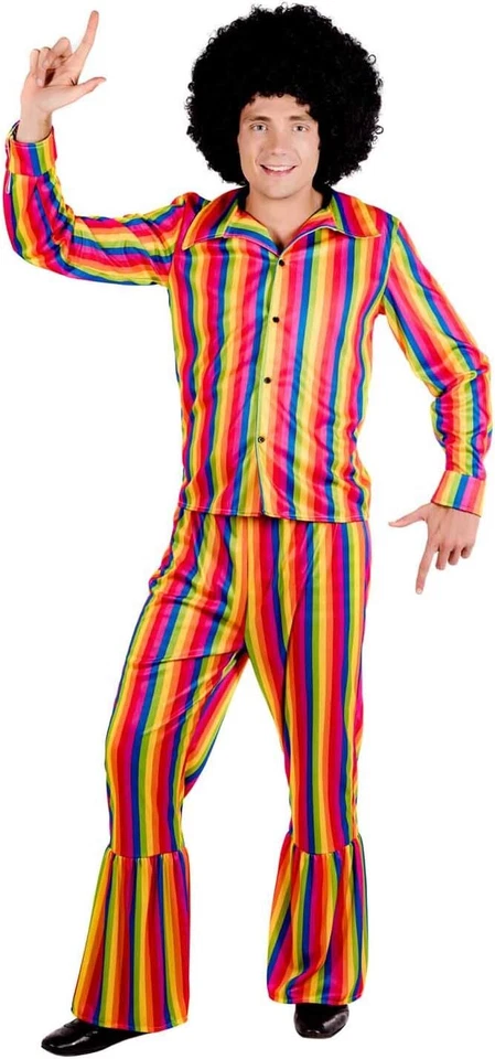 Men`s Rainbow Suit M L XL Adult Disco Carnival Parade LGBT Pride Costume - Image 2 of 4