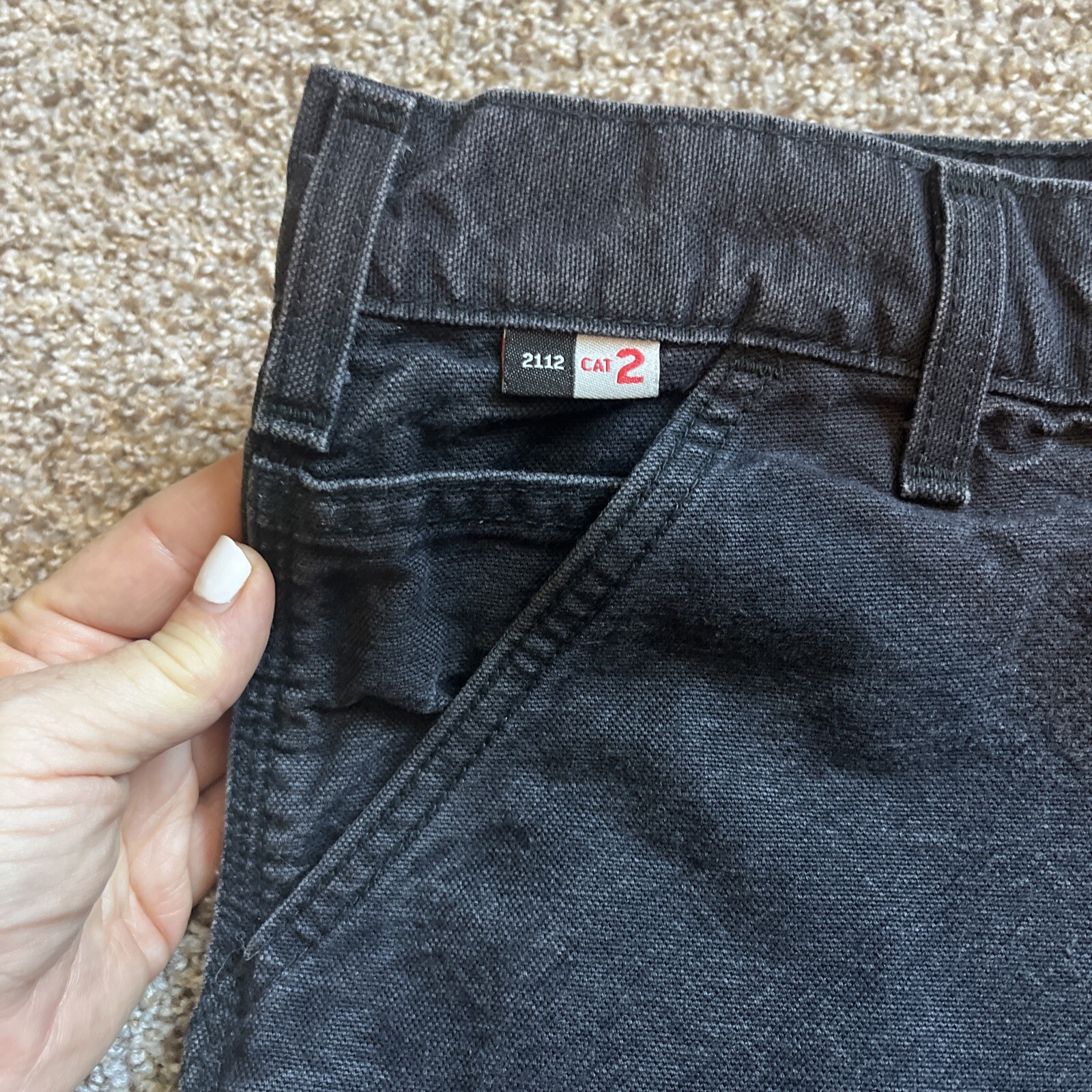 Carhartt Pants Mens 42x36 (41x31.5) Black CAT Flame Resistant Jeans 100791-001 - View 3