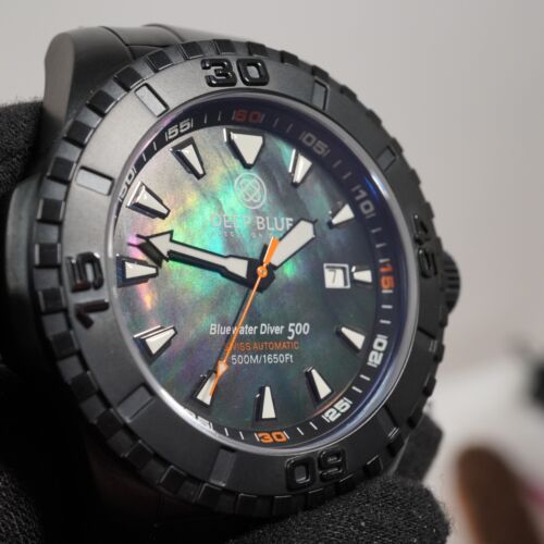 Deep Blue Swiss ETA 2824-2 automatic dive watch MOP dial 500m 49mm sapphire +21 - Picture 4 of 22