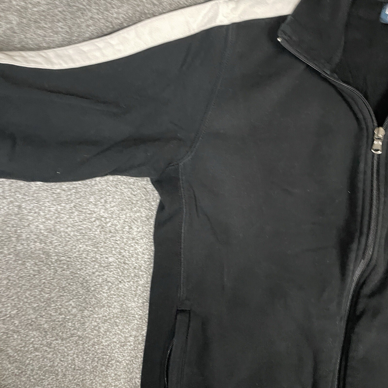 Polo Ralph Lauren giacca uomo grande nero bianco full zip pista atletica rosso pony