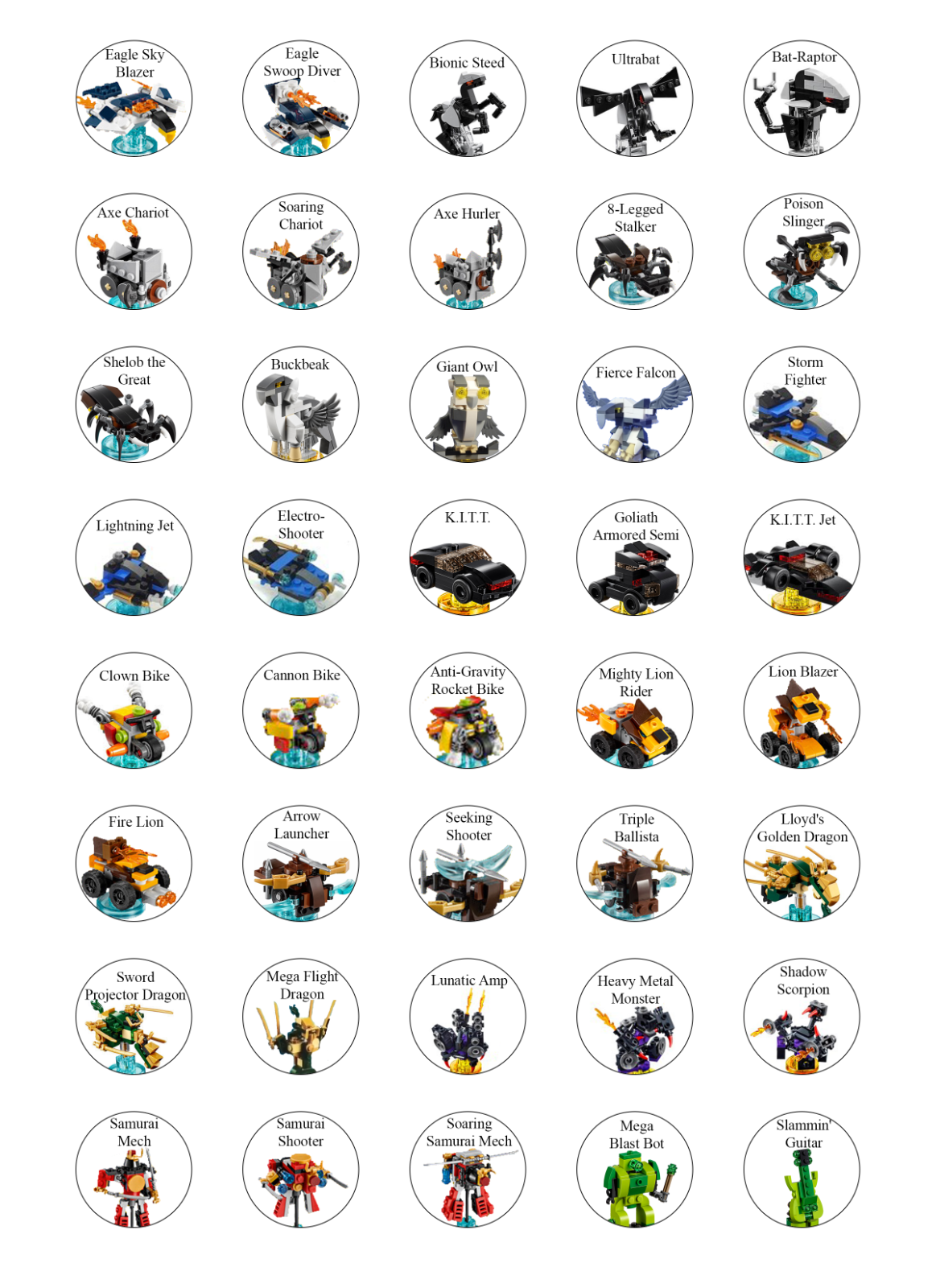 Lego Dimensions NFC Tag pick any character or vehicle *Please read ...
