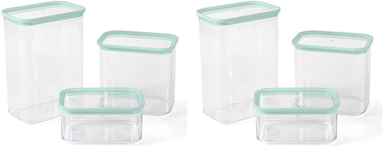 Langstaff Stackable Rectangular Container Set with Martha Blue Lids - 2 Pack