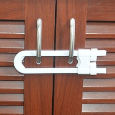 Baby Toddler Children Kids Home Safety Cupboard Door Handle Cabinet U Lock
