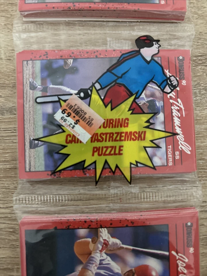 Vintage 1990 MLB Donruss Baseball Cards Value Pack & Puzzle Rack Pack New Sealed - Image 3 of 4