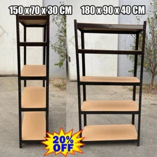 Sturdy Storage Rack 5 Level Adjustable Shelves Garage Metal Boltless Shelf Unit