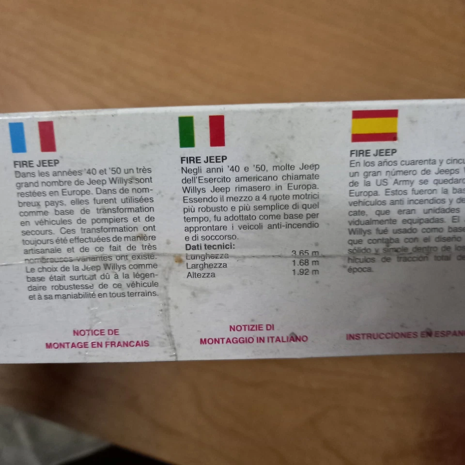 ITALERI 722 FIRE JEEP WILLYS SCALA 1/24 MODEL KIT 211052 - Immagine 3 di 3