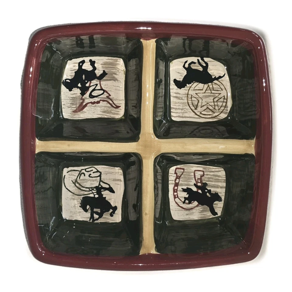 Sonoma Happy Trails Juego de 4 Piezas Platos Tazón Plato Dividido Patrón Retirado Foto 2 de 4