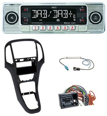Dietz Bluetooth MP3 DAB USB Car Stereo for Opel Astra J from 2009 Pearl Black