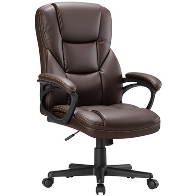 Ergonomic Office Chair Executive PU Leather Chair with Comfortable Head Rest,...