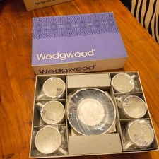 Wedgwood Susie Cooper Glen Mist 6 Coffee Cans Cups & Saucers (coffee cups) New