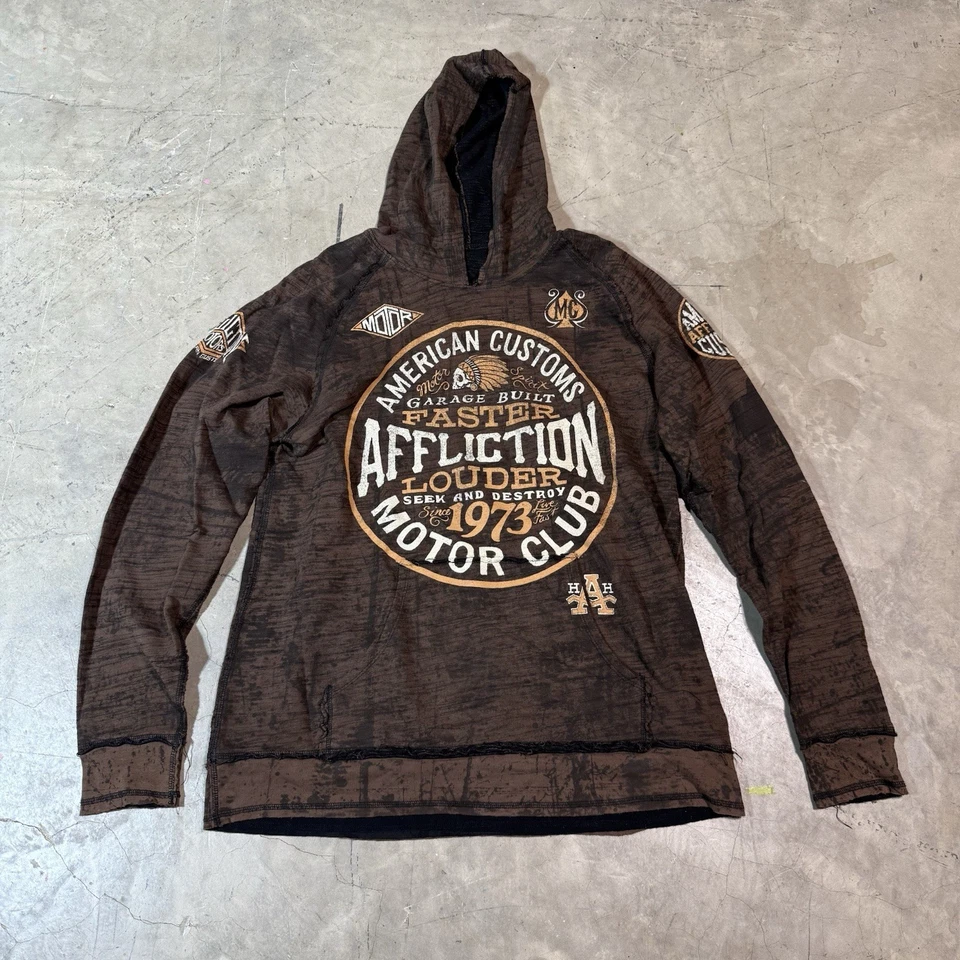 Толстовка мужская с капюшоном Affliction American Customs Motor Club 2XL - Изображение 3 из 4