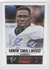 2014 Score Rookie Rookie Signatures Yawin Smallwood #438 Auto 0v1