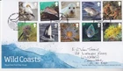 GB ROYAL MAIL FDC COVER 2021 WILD COASTS USED STAMP SET INDIVIDUALS HANDWRITTEN