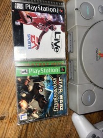 Sony PlayStation 1 PS1 Gray Console SCPH-9001 Bundle TESTED WORKING