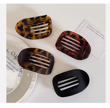 8 pcs Hair Claw Clips Set Matte Tortoise Shell Solid Colors, Strong Hold