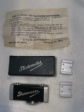 ANTIQUE VINTAGE CAMERA HOTSHOE HOT SHOE PHOTOMETER W Box, Mounts, And Manual.