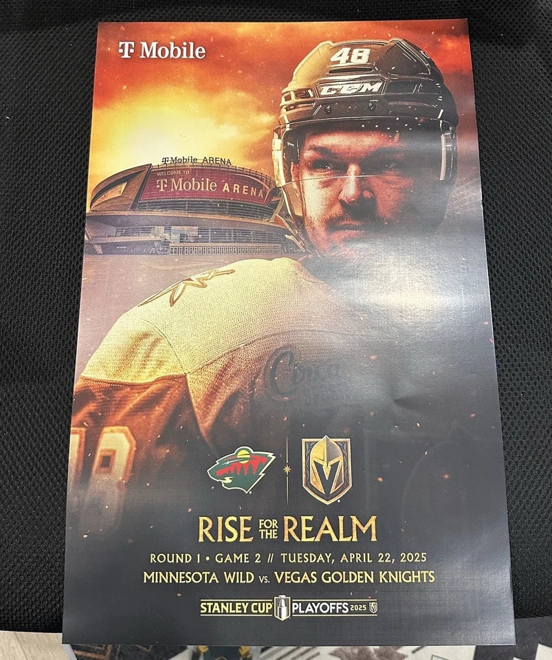 Pósters Vegas Golden Knights vs Minn Wild -2025 playoffs ronda 1 juegos 1, 2 y 5 Foto 4 de 4