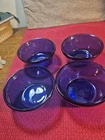 Anchor Hocking Vintage Cobalt Blue 6 oz Custard Cups USA Set Of 4