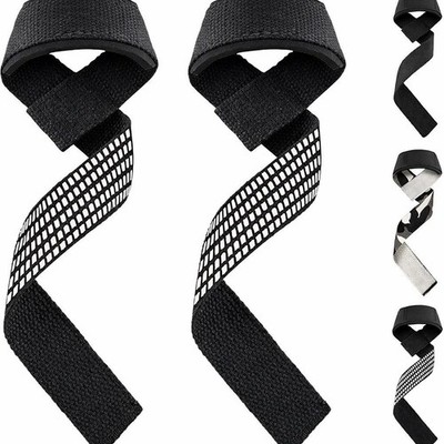 Zughilfen Krafttraining Fitness Straps Griffhilfe Bänder Bodybuilding Zugband