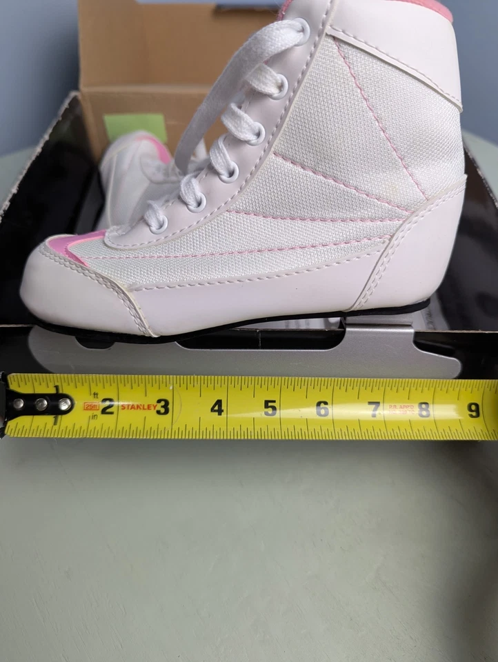 Patines de hielo DBX para niñas talla 12 rosa blanco con cordones en caja Foto 4 de 4