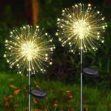 Solar Gartenleuchten  LED Pusteblume 2 Stück Außenbeleuchtung