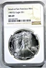 1987-(S) American Silver Eagle -NGC MS-69 - Struck at San Francisco