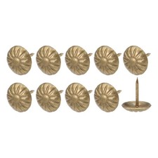 Upholstery Nail Tacks 11x13x2.3mm Iron Flower Pattern Bronze Tone Pins 30 PCS