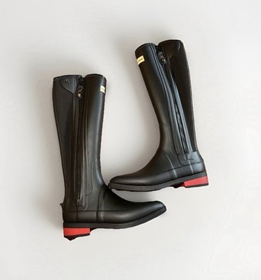 Hunter Women's Size U.S. 5 Wellesley Rubber Tall Black Riding