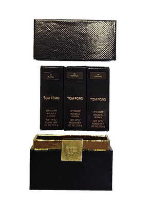 Tom Ford 3 Pack Lip Color Flynn Patrick Luciano .07oz Travel Set