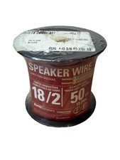 Southwire 18/2 Speaker Wire 50ft Copper Clear Stranded Audio Cable Spool