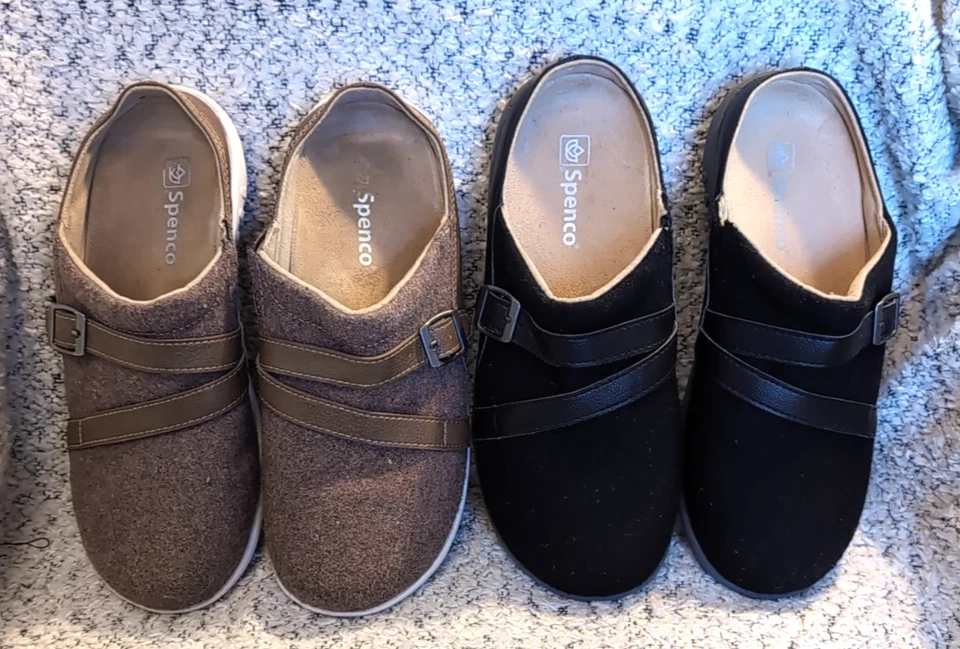  2 pares de zapatos sin cordones Spenco ortopédicos de lana Ashton 3D para mujer talla 8 B  Foto 3 de 4