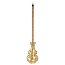Incense Burner, 0.8 Inch Brass Incense Holder Vase Design 3, Gold