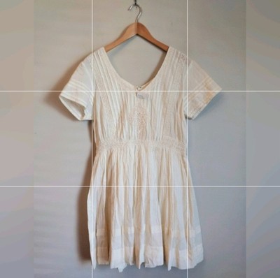 urban outfitters cream dress Urban Outfitters Cream Combo Cotton Blend Maxi L Dress NWT
