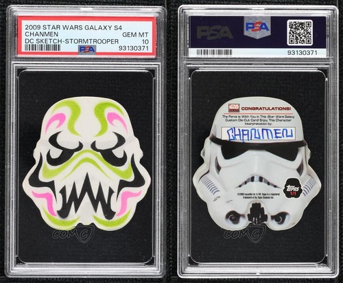 2009 Star Wars Galaxy Series 4 Shaped 1/1 Chanmen PSA 10 GEM MT Auto Sketch i1f - Picture 3 of 3