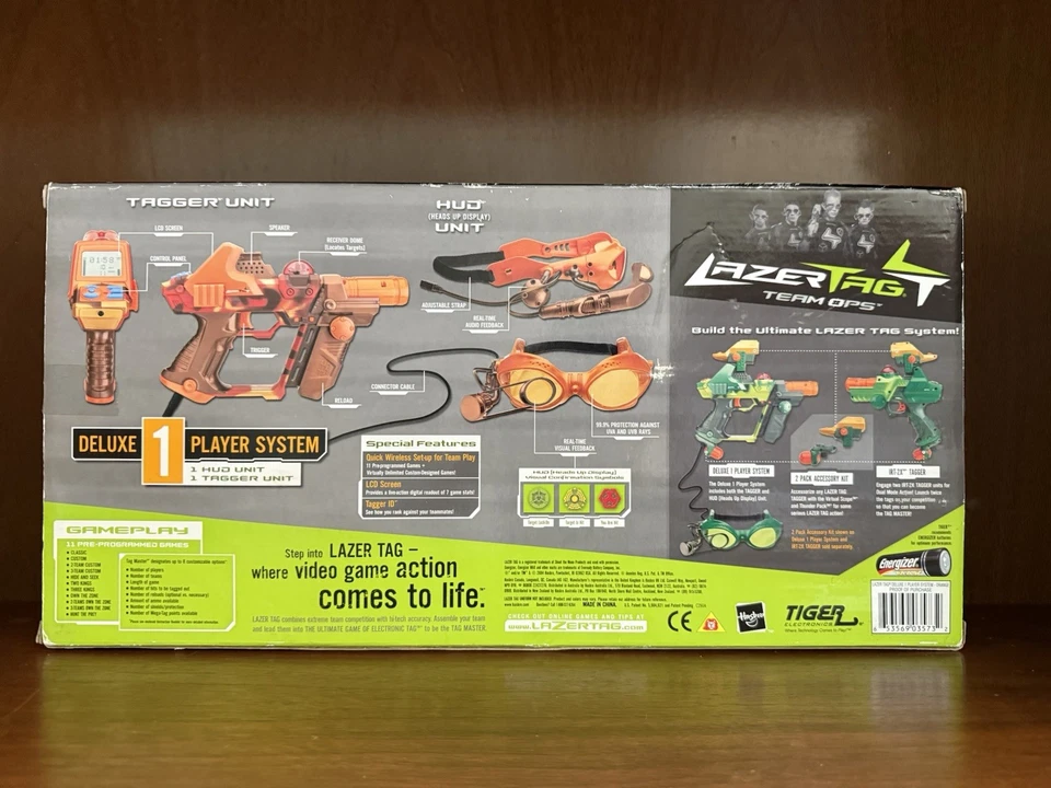 Lazer Tag 2004 Tiger Electronics Camuflagem Equipe Ops Brinquedo Pistola Laser - Novo Na Caixa - Imagem 2 de 3